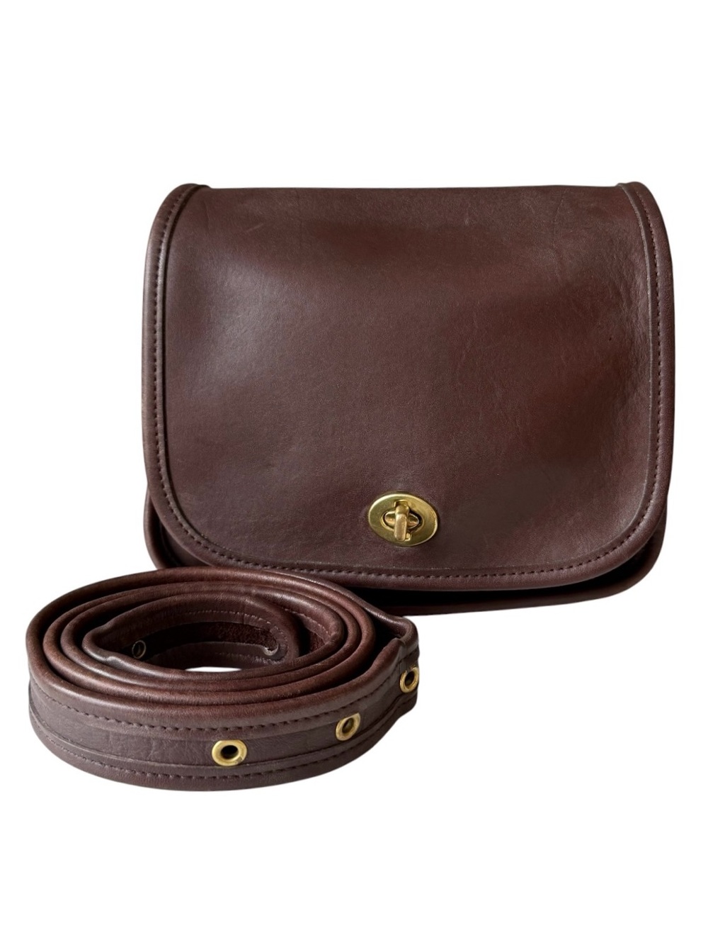 Vintage Coach 9965 Legacy Small Flap Bag Mahogany USA Crossbody Purse